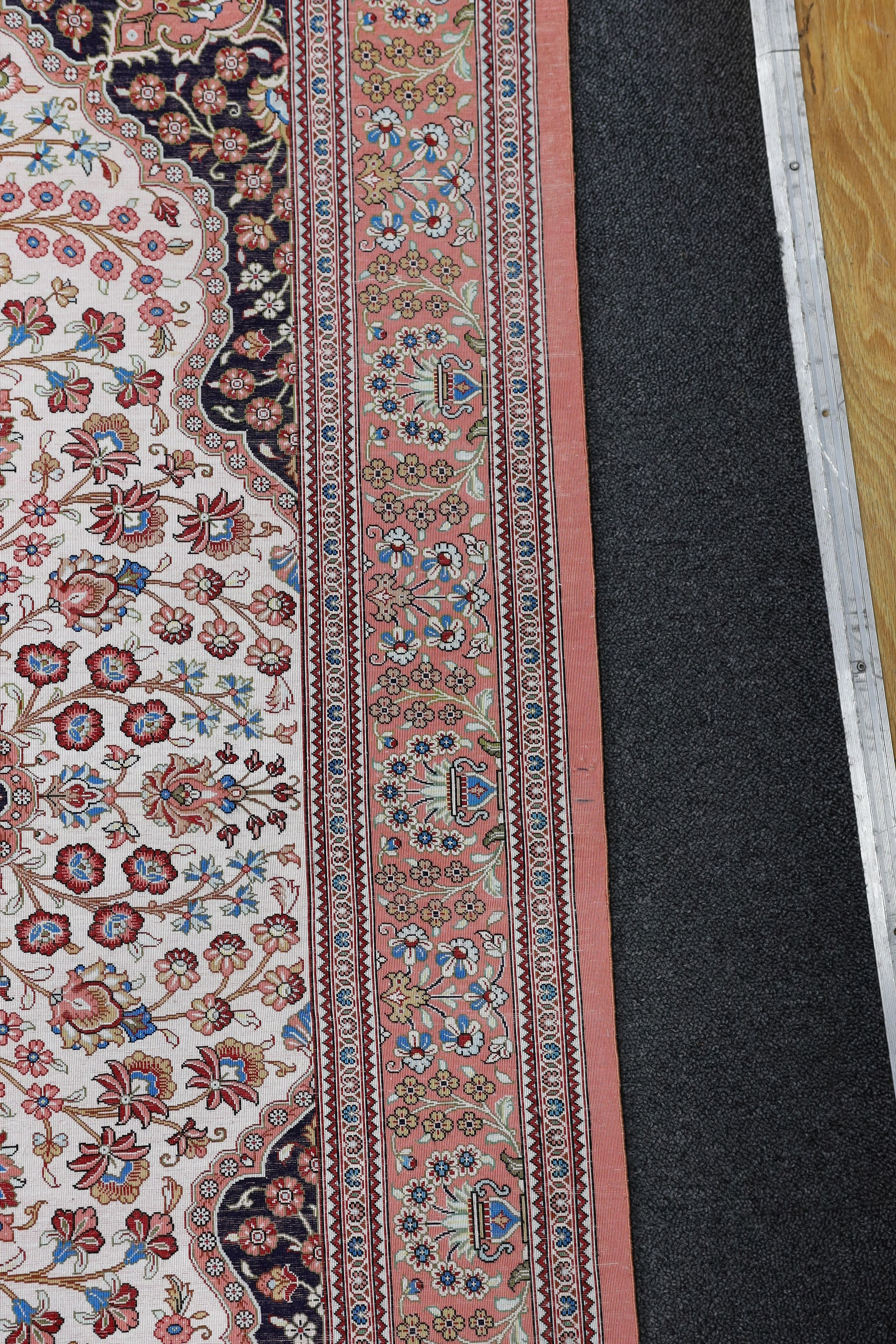 Two North West Persian part silk rugs, larger 150 x 103cm